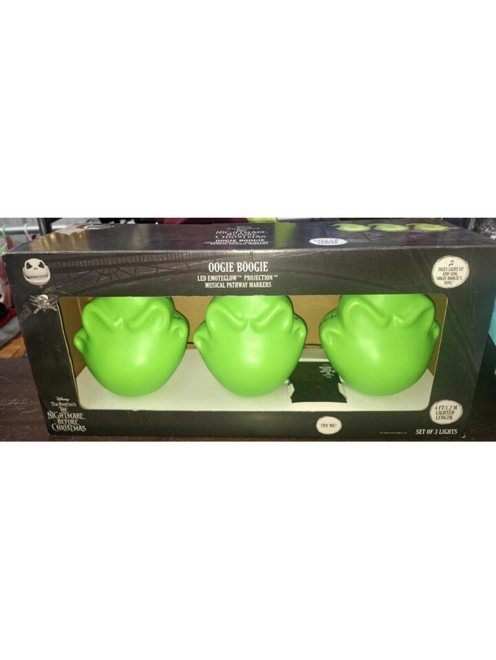 New! Nightmare Before Christmas Oogie Boogie 3-Piece LED Musical Pathway Marker
